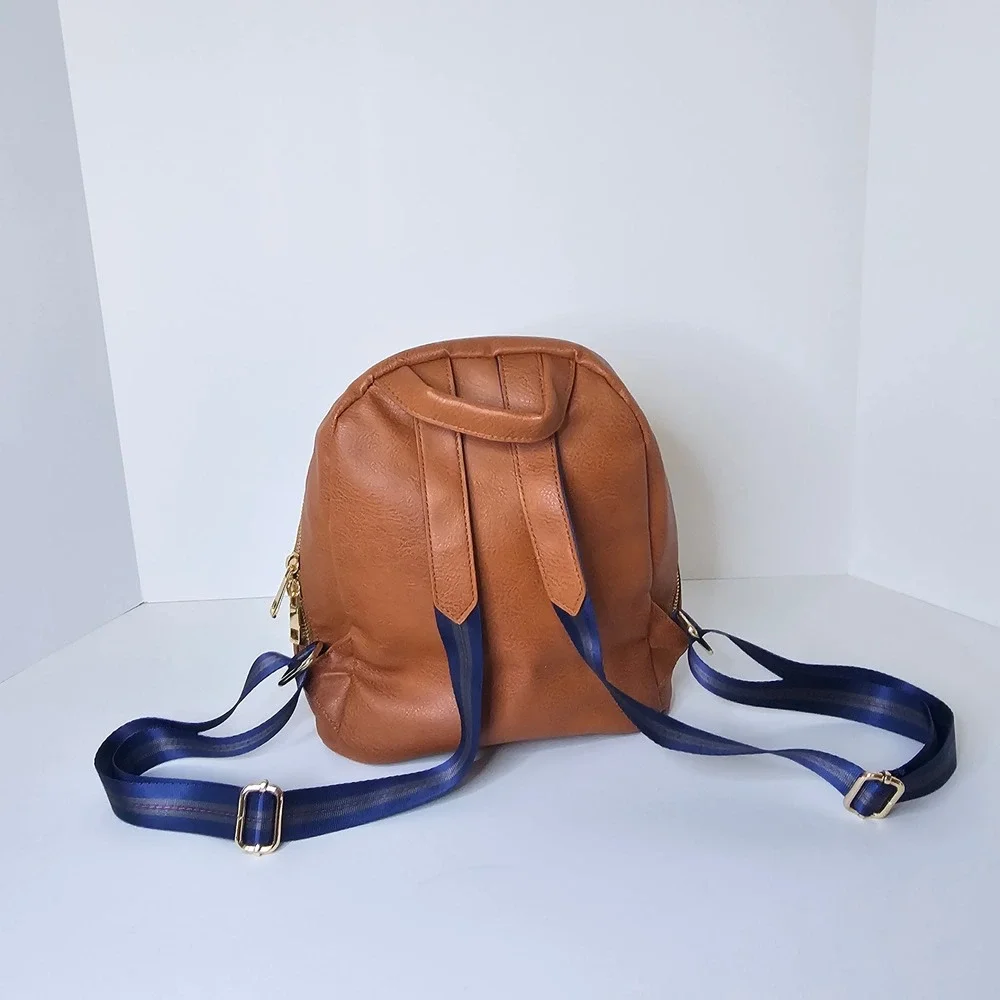 Taylor Swift Official Merch Midnights Backpack Brown Patent Leather Navy - Picture 5 of 12